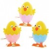 Baker Ross FX469 Jouet à remonter poussin de Pâques – Lot de 3, Jouets de course de Pâques pour remplir les sacs de fête des 