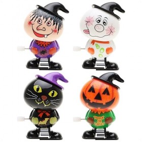 com-four® 4X Figurines à remonter Halloween - Figurines à remonter au Look Halloween - Jouets de fête pour Halloween et soiré