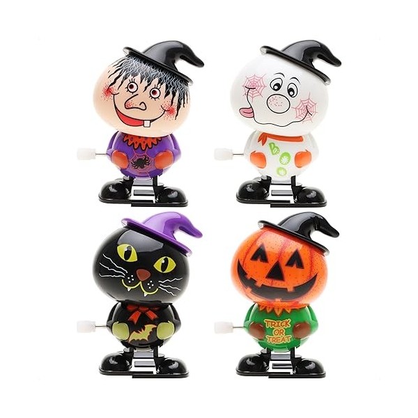 com-four® 4X Figurines à remonter Halloween - Figurines à remonter au Look Halloween - Jouets de fête pour Halloween et soiré