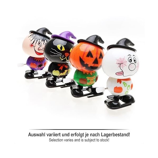 com-four® 4X Figurines à remonter Halloween - Figurines à remonter au Look Halloween - Jouets de fête pour Halloween et soiré