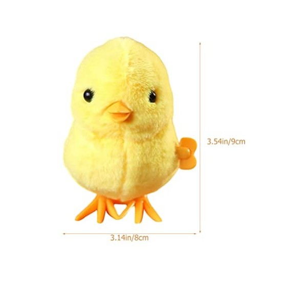 Toddmomy Poussin Mécanique Jouet Poussin Wind-Up Jouet Creative Poulet en Peluche Sautant Jouet pour Cadeaux De Fête De Pâque