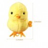 Toddmomy Poussin Mécanique Jouet Poussin Wind-Up Jouet Creative Poulet en Peluche Sautant Jouet pour Cadeaux De Fête De Pâque