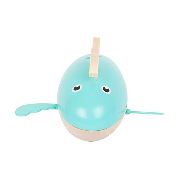 Small Foot 11659 Baleine Bois, Jouet Aquatique à remonter,pour Enfants à partir de 24 Mois Toys, Multicolore, Petit