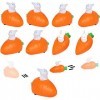 Lot de 8 lapins à remonter avec carotte, jouets de mouvement avec carottes, lapins de Pâques à remonter comme souvenir, cadea