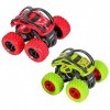 GUIGUZHJ Monstertruck Lot de 2 voitures jouets monstres à remonter pour enfants, jouets à friction, rotation à 360 °, inertie