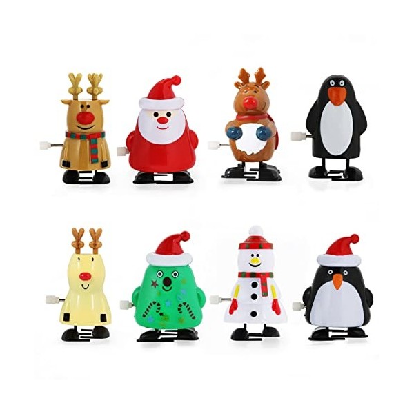 Jouets à Remonter, Jouets à Remonter de Noël, pingouin renne sapin de noël bonhomme de neige santa claus, Jouets Mécaniques M