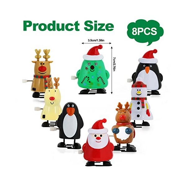 Jouets à Remonter, Jouets à Remonter de Noël, pingouin renne sapin de noël bonhomme de neige santa claus, Jouets Mécaniques M