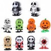 XineYuor 10PCS Halloween Jouets à Remonter Jouets Mécaniques Jouet Enfant pour Halloween Remplisseur de Sac de Goodies