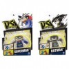 VS Rip-Spin Warriors Lot de 2 figurines Batman et Superman