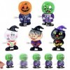 POPOYU Lot de 5 jouets à remonter pour enfants - Renne - Halloween - Bonhomme de neige - Père Noël - Figurine de mouvement - 