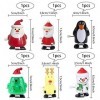 Booaee Lot de 6 jouets à remonter pour enfants - Jouet de Noël - Pingouin - Renne - Sapin de Noël - Bonhomme de neige - Père 