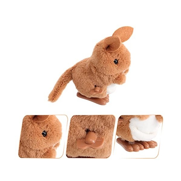 Zerodeko Jouet Animal en Peluche À Remonter Jouets Dhorlogerie Vintage Jouet À Remonter Animal Sautant Jouets À Remonter À M