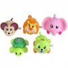 TOYANDONA Lot de 5 Jouets à Remonter en Forme D Animal de Dessin Animé- Jouet Amusant en Plastique pour Animaux Mécaniques- C