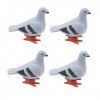 Toyvian Lot de 4 jouets à remonter pour oiseaux - Jouet pour pigeon