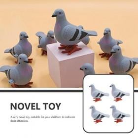 Toyvian Lot de 4 jouets à remonter pour oiseaux - Jouet pour pigeon