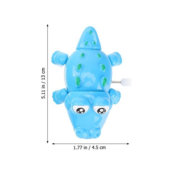 Toyvian Lot de 3 jouets à remonter en fer en forme de crocodile pour enfants - Couleur aléatoire.