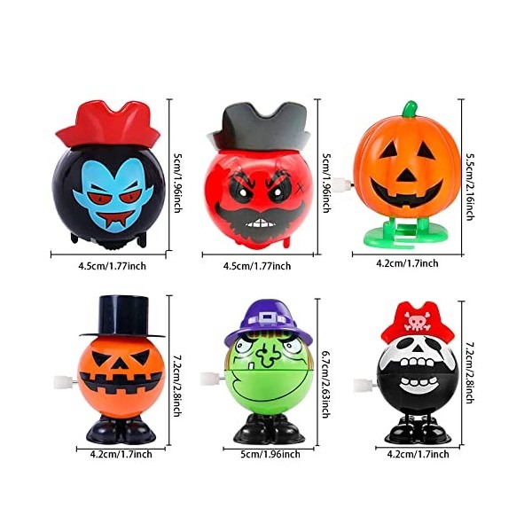 Qunkun Jouets à Remonter, Halloween Party Supplies, Halloween Jouet pour Enfant, Crânes Globes Oculaires Démons Halloween Par