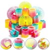 GAROMIA 48 pcs Ressorts en Spirale Rainbow Spiral Mini Ressort Bobine Jouet Enfant Mini Spirales Springs Jouet éducatif pour 