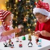 CJBIN Lot de 12 figurines de Noël à remonter - Décoration de Noël - Jouet mignon - Père Noël - Pour décorations de Noël, cade