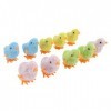 Lot de 10 Jouets Sautant à Remonter, Poussins en Peluche Fantaisie Sautant Poussins en Peluche Colorés Poussin en Peluche Sau