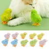 Lot de 10 Jouets Sautant à Remonter, Poussins en Peluche Fantaisie Sautant Poussins en Peluche Colorés Poussin en Peluche Sau