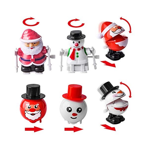 JOYIN Lot de 24 jouets éoliens de Noël pour fêtes de Noël