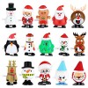 ELECLAND 15 Pcs Noël Wind Up Jouets Ensemble Renne Bonhomme De Neige Pingouin Secret Père Noël Cadeaux pour Noël Faveurs De N