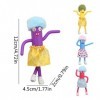 4pcs Figurines DDessin Animé, Poupées Dhomme Saucisse Avec Posture Danse, Ensemble Jeu Figurine Daction Pour Enfants, Poup