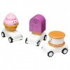 Baker Ross FE350 Camion à bonbons de course à remonter - Paquet de 4, voitures à remonter, jouets pour enfants, remplisseurs 