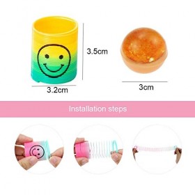 DAGORD Jouet Cadeau Anniversaire Enfant 20 pièces Balles Rebondissantes sur Thème de Espace et 12 pièces Mini Jouets à Ressor