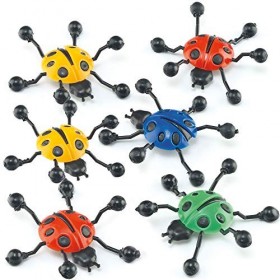 Baker Ross Lot de 6 Coccinelles Murales Rampantes - Idéal comme cadeau de pochette surprise, P3932