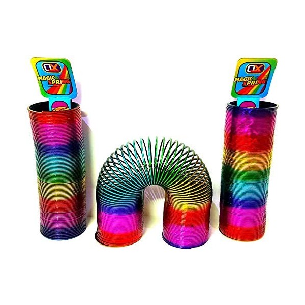 Rainbow Magic Spring Coil Slinky Spring Jouet amusant pour étirer et rebondir