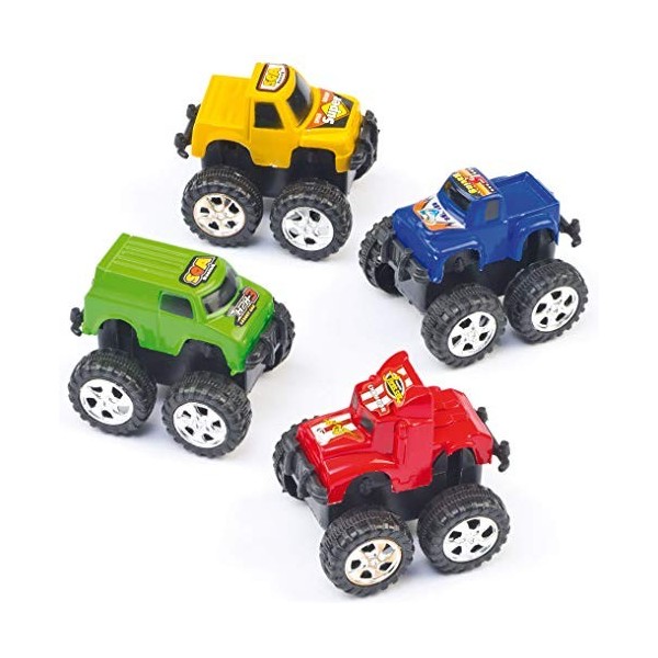 Baker Ross Mini-chariots à remonter "Monster-Trucks" 5 pièces - Assorties 