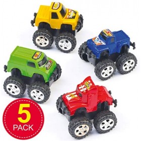 Baker Ross Mini-chariots à remonter "Monster-Trucks" 5 pièces - Assorties 