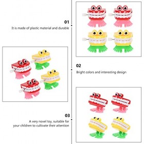 Balacoo Lot de 8 jouets à remonter avec dents de claquement, jouets amusants pour enfants, cadeaux de fête danniversaire