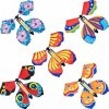 HUPOO 5 Pcs Papillon Volant Papillon à Remonter Jouet Papillon Volant Décorations pour Cadeau Surprise ou Fête Jouant Noël et