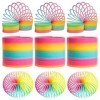 PartyPack Lot de 3 grands escaliers en spirale arcenciel dans une boîte de 7,5 cm de diamètre Spirale pour enfants Fidget Toy