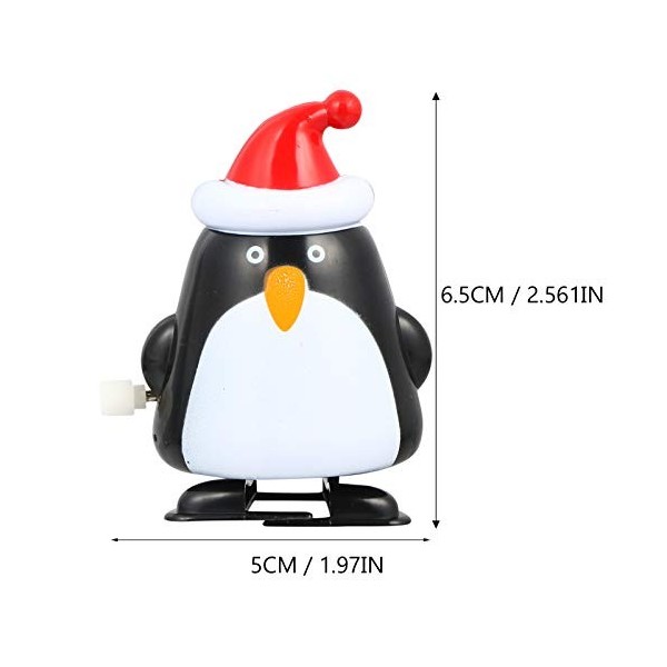 Tomaibaby Lot de 2 jouets de Noël à remonter, pingouin, arbre de vacances, jouet de Noël, cadeau de fête pour enfants