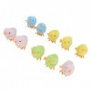 HEEPDD Jouet Poussin Mécanique, 10 Pcs Hopping Wind Up Jouet Mignon Amusant Coloré Poussin en Peluche Jouet pour Chats Chaton