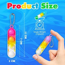 HOUT Lot de 24 porte-clés sensoriels anti-stress pour enfants – Porte-clés anti-stress – Cadeaux danniversaire pour filles e