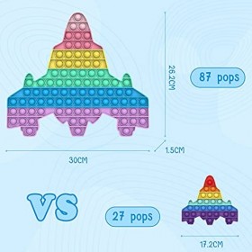 Yefun Push Bubble Sensory Fidget Toy, Big Pop XXL Toys Jouet Sensoriel du Bout des Doigts en Silicone, Besoins Spéciaux, Soul