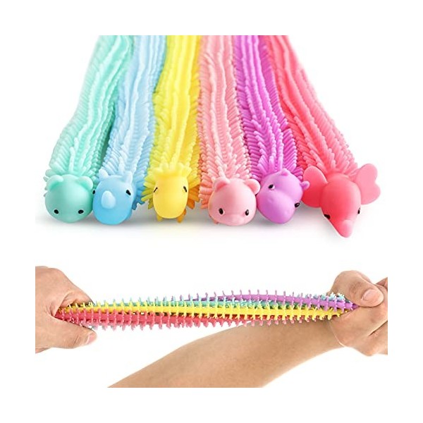 ZaxiDeel Lot de 6 cordes sensorielles colorées pour enfants et adultes atteints de TDAH, TOC ou autisme