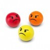 Retro Styler Lot de 3 balles Anti-Stress émoticônes, SRC74143, Jaune/Orange/Rouge, Moyen