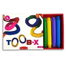 JUEGACONMIGO TOOB-X Jouet Sensoriel de Tubes Pop. Jouets anti-stress colorés Fidget Pop Multicolore Tubes extensibles et conn