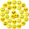 30 Pièces Balles Anti-Stress Balles de Visage Drôle de Sourire 1,6 Pouces Balle de Décompression Mini Balles en Mousse Boules
