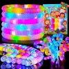 Mikulala 6 Pack Pop Tubes Lumineux Fidget Jouets Sensoriels de Tuyau pour Enfant Jouets Motricité Fine de Tout-Petit Pop LED 