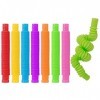 AKlamater Lot de 7 mini tubes sensoriels - Jouets sensoriels colorés - Jouets pour soulager le stress - 2 cm