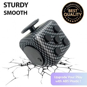 Yetech Black Cube Anti-Stress,Décompression Jouet Cube avec 6 modules apaisants,Stress Cube Toy pour Enfants et Adultes Anti-