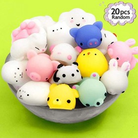 Karids Squishy Figurines d’Animaux Kawaii - Trop Mignon - Petit Jouets Colorés 20 Pièces Différente - Squishy Toys - Jouet 