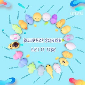 20psc Squishies Jouet Animaux Anti Stress Mochi Squishy Kawaii Squeeze Mini Figurines Chat Jouet Super Mignon Cadeau d’Annive
